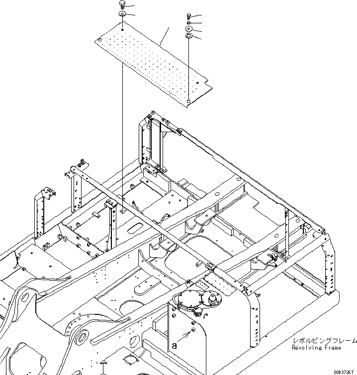 Excavators Komatsu / PC340LCD-7K-E0 HIGH REACH DEMOLITION S/N K45019-UP(pc340hr3) / COVER (UPPER) (MACHINE CAB)(240020 : M1210-01A0)