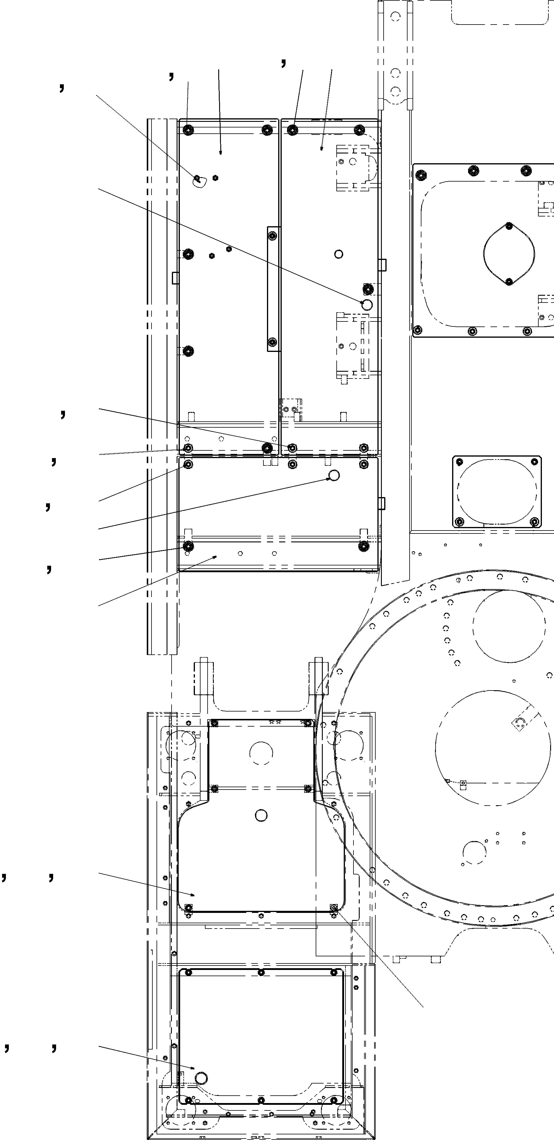 Excavators Komatsu / PC340LCD-7K-E0 HIGH REACH DEMOLITION S/N K45019-UP(pc340hr3) / UNDER COVER (REVOLVING FRAME) (RIGHT SIDE COVER)(240040 : M1810-01A0)