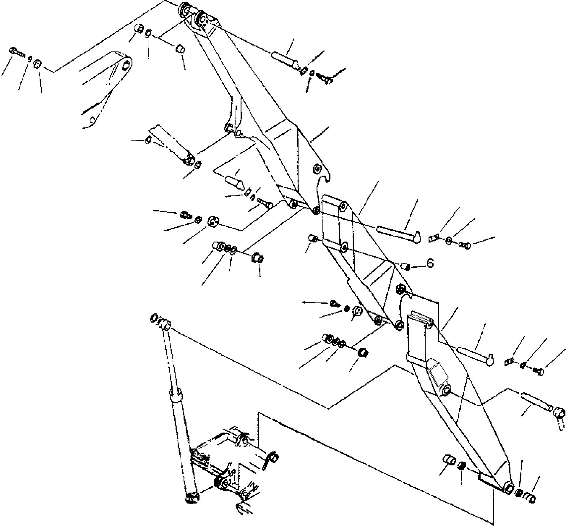Excavators Komatsu / PC340LCD-7K-E0 HIGH REACH DEMOLITION S/N K45019-UP(pc340hr3) / 1ST, 2ND, 3RD BOOM PINS AND BUSHINGS(360010 : T1110-01A0)