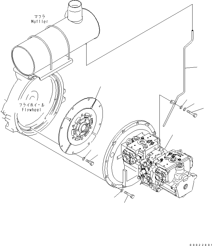Excavators Komatsu / PC340LC-7K-E0 S/N K45001-UP(pc340l2u) / DAMPER ? PUMP AND TUBE(030010 : B0000-01H0)