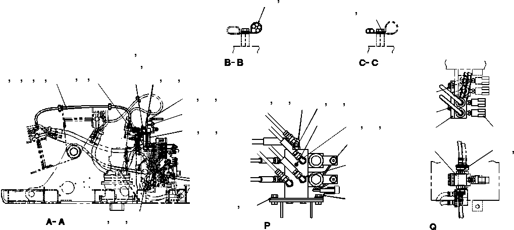 Excavators Komatsu / PC340LCD-7K HIGH REACH DEMOLITION S/N K40575-UP(pc340lcd) / TILT CAB HYDRAULICS (B)(230900 : K1110-09A0)
