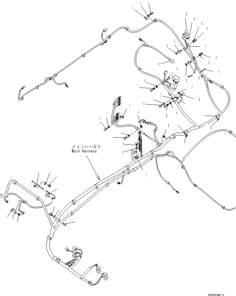 Excavators Komatsu / PC350-7E0 S/N 30001-UP (ecot3)(pc350-0c) / WIRING (MAIN HARNESS) (CLIP) (2/3)(#55688-)(120080 : E0200-05H0A)