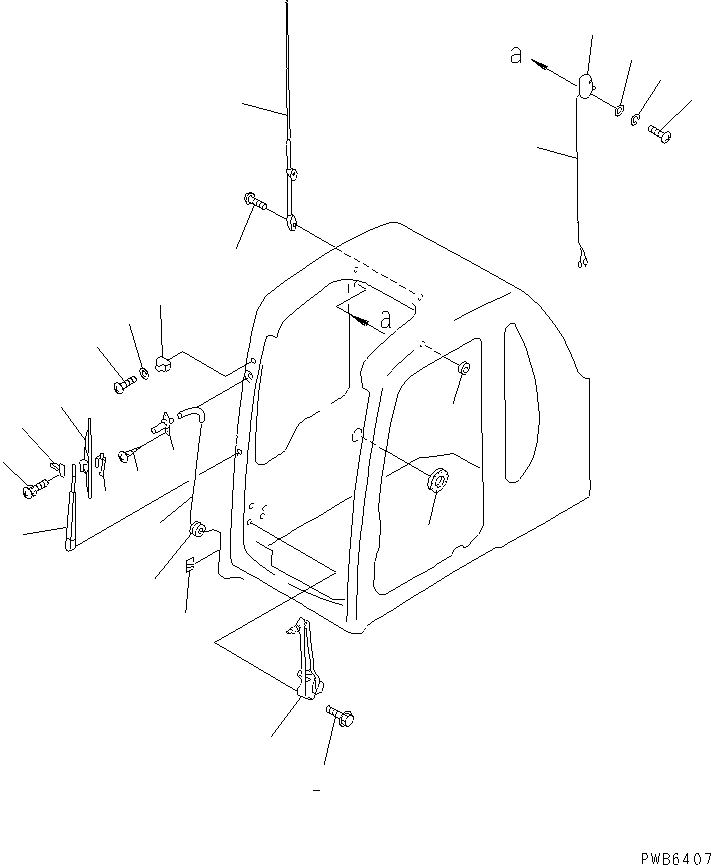 Komatsu parts book diagram for PC350-6 S/N 10001-UP: OPERATOR'S CAB (ELECTRICAL)(#10001-11999)