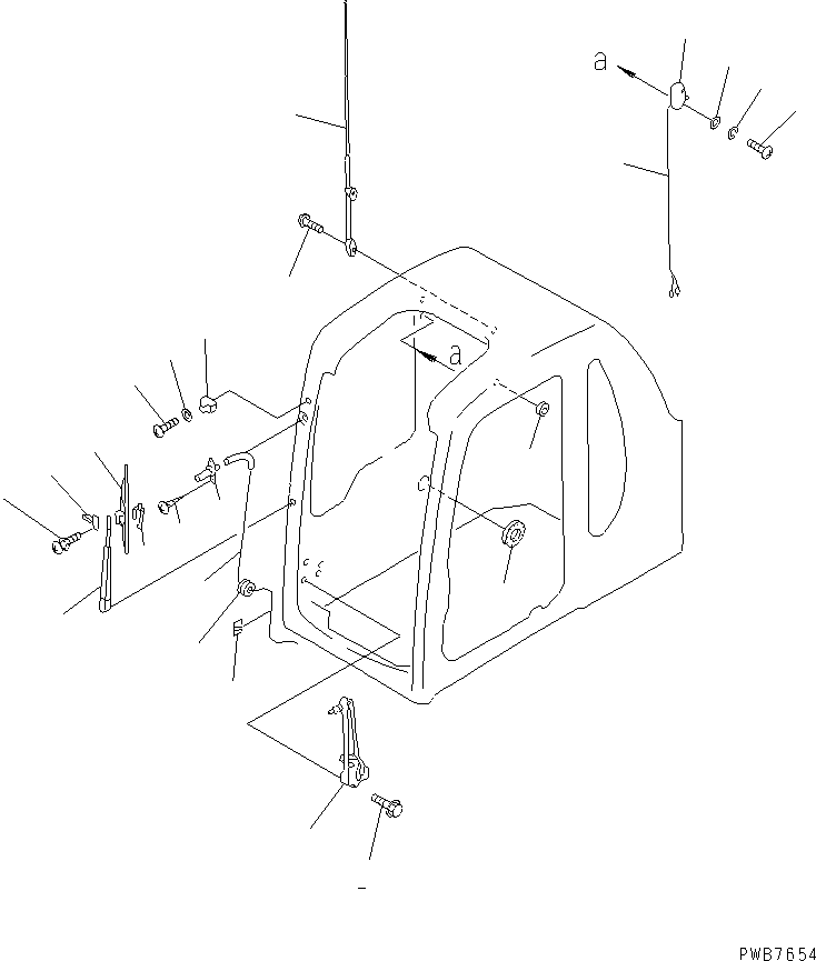 Komatsu parts book diagram for PC350-6 S/N 10001-UP: OPERATOR'S CAB (ELECTRICAL)(#12001-)