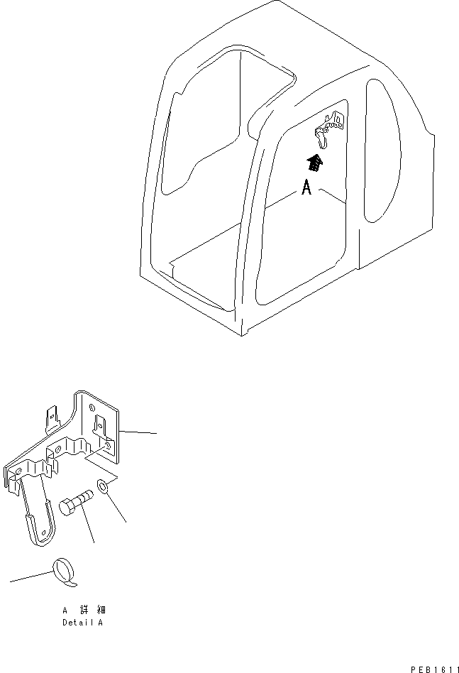 Komatsu parts book diagram for PC350-6 S/N 10001-UP: OPERATOR'S CAB (TERMINAL BRACKET)