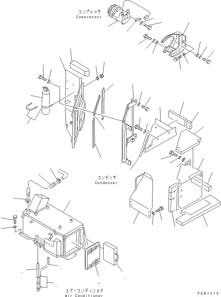 Komatsu parts book diagram for PC350-6 S/N 10001-UP: AIR CONDITIONER (UNIT)(#10001-10337)