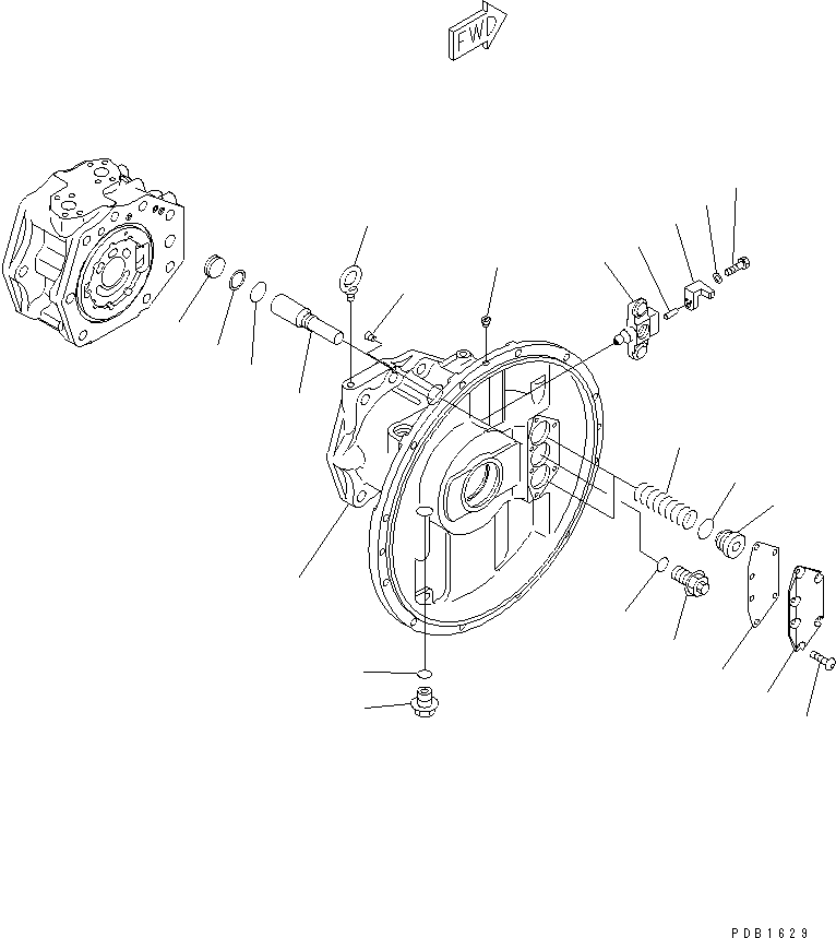 Komatsu parts book diagram for PC350-6 S/N 10001-UP: MAIN PUMP (2/9)(#10001-11999)
