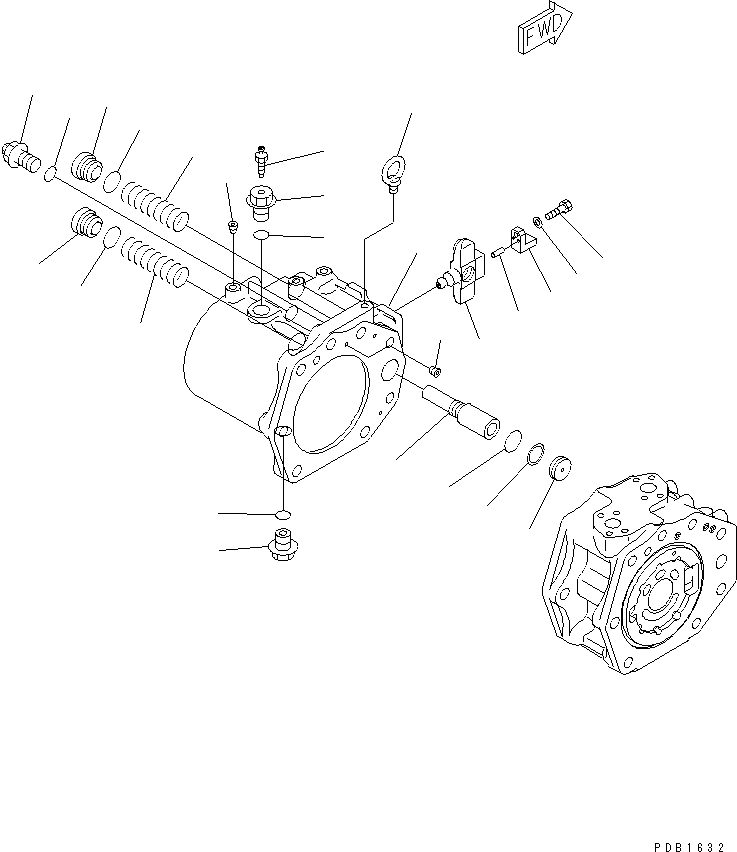 Komatsu parts book diagram for PC350-6 S/N 10001-UP: MAIN PUMP (5/9)(#10001-11999)