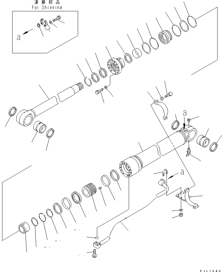 Komatsu parts book diagram for PC350-6 S/N 10001-UP: BOOM CYLINDER (BURST VALVE)(#12434-)