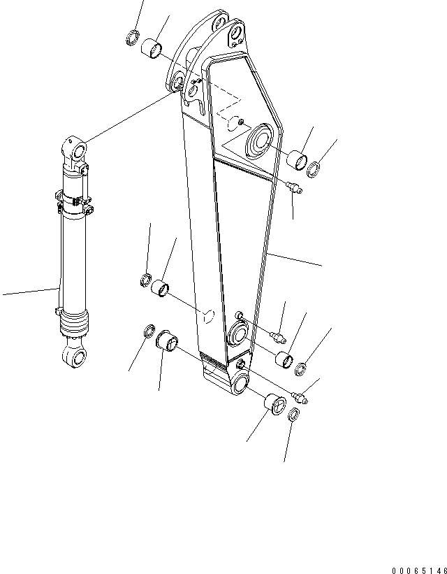 Excavators Komatsu / PC350-7 S/N 20001-UP (Overseas Version)(pc350-7c) / ARM (2.6M) (HEAVY DUTY) (500 HOURS GREASING TYPE)(360270 : T1200-01A7)