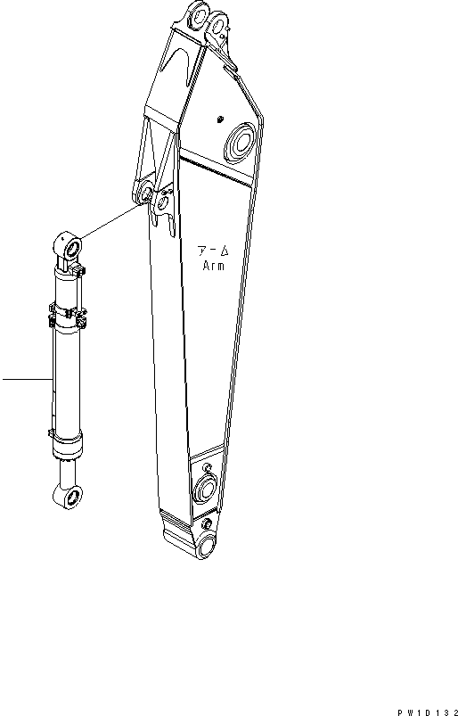 Excavators Komatsu / PC350-7 S/N 20001-UP (Overseas Version)(pc350-7c) / BUCKET CYLINDER(360390 : T1220-01A0)