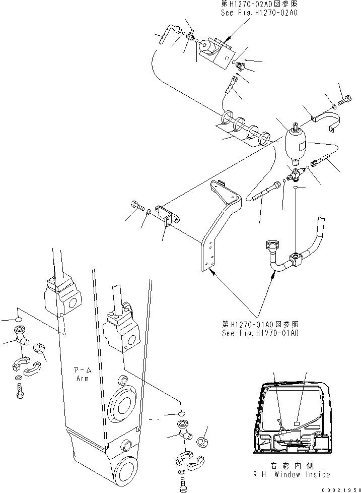 Excavators Komatsu / PC350-7 S/N 20001-UP (Overseas Version)(pc350-7c) / BREAKER ADAPTER (FOR NIPPON PNEUMATIC)(#20293-25395)(360510 : T1920-01A2A)