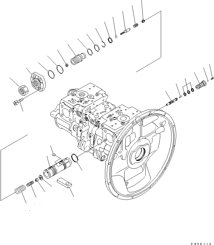 Excavators Komatsu / PC350-7 S/N 20001-UP (Overseas Version)(pc350-7c) / MAIN PUMP (4/11)(480210 : Y1600-04A0)