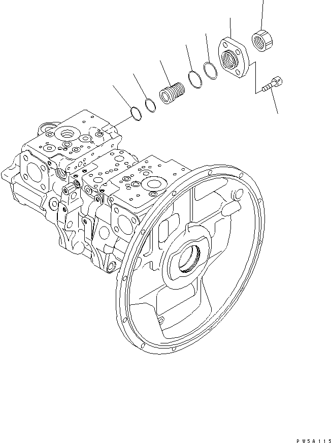 Excavators Komatsu / PC350-7 S/N 20001-UP (Overseas Version)(pc350-7c) / MAIN PUMP (9/11)(480260 : Y1600-09A0)