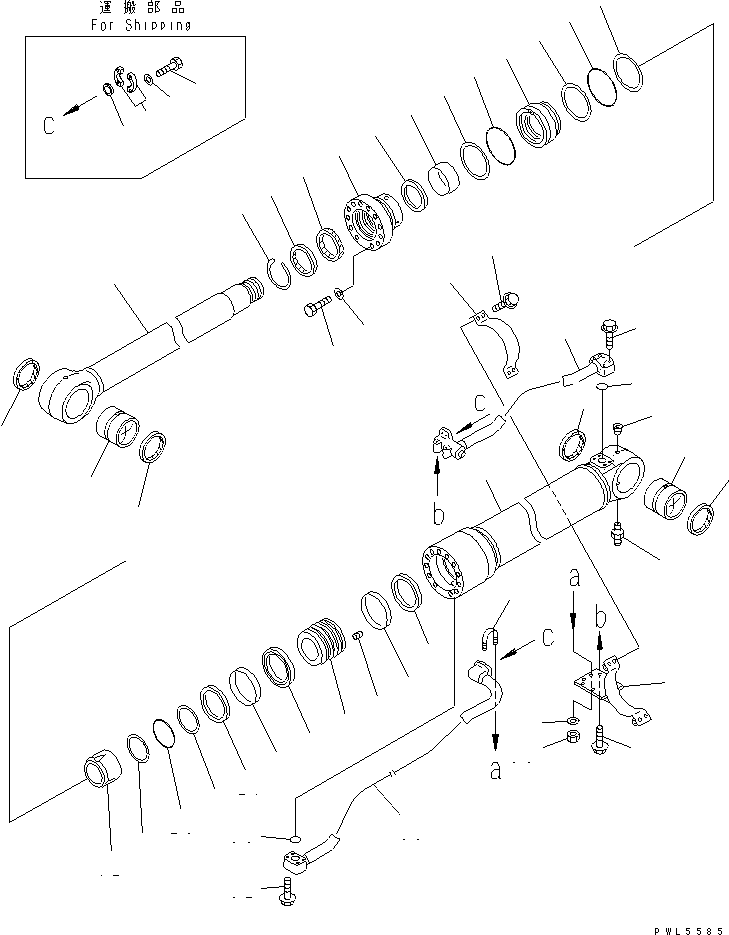 Excavators Komatsu / PC350-7 S/N 20001-UP (Overseas Version)(pc350-7c) / B00M CYLINDER(#20001-25385)(480290 : Y1620-01A0)