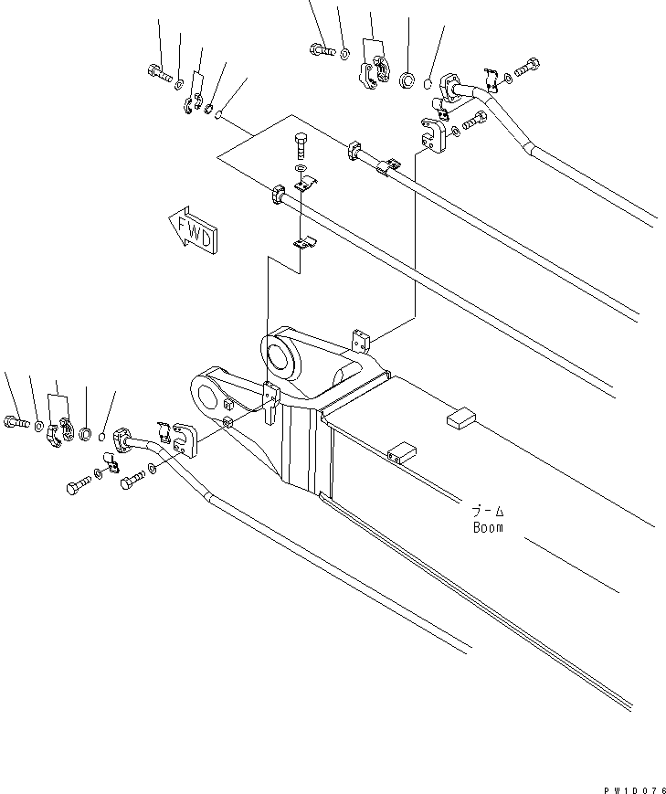 Excavators Komatsu / PC350-8 S/N 60001-60021(pc350-8c) / BLIND PARTS (BOOM) (1 ACTUATOR)(#60001-)(450060 : W1201-01A1)