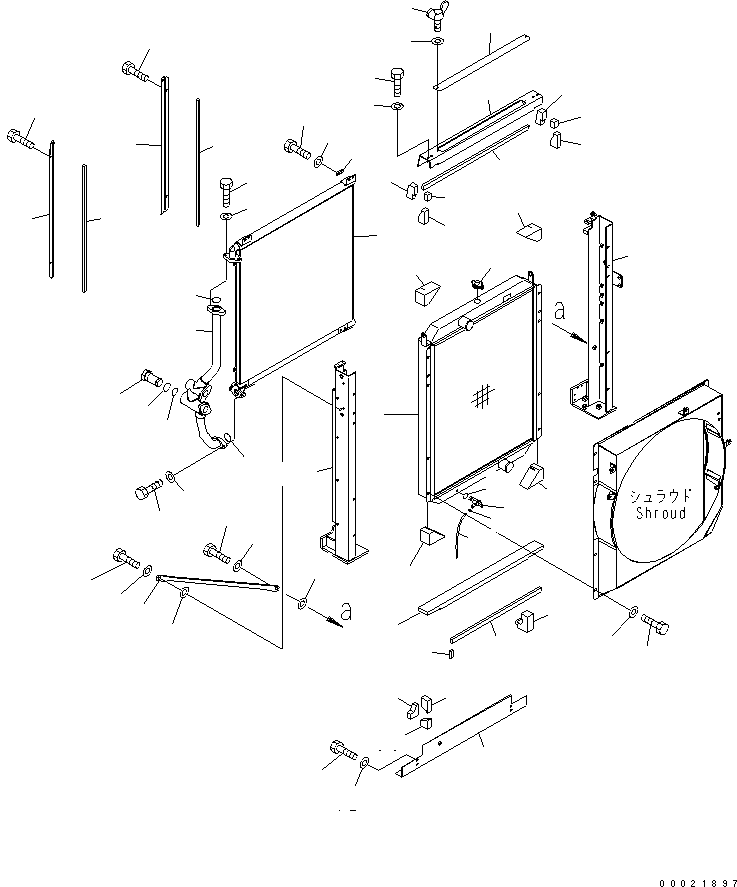 Excavators Komatsu / PC350LC-7-BA S/N 20001-UP(pc350l1r) / COOLING (RADIATOR AND OIL COOLER)(#20331-)(060020 : C0100-01A0A)