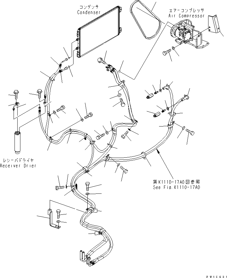 Excavators Komatsu / PC350LC-7-BA S/N 20001-UP(pc350l1r) / AIR CONDITIONER (HOSE)(210530 : K0700-02A0)