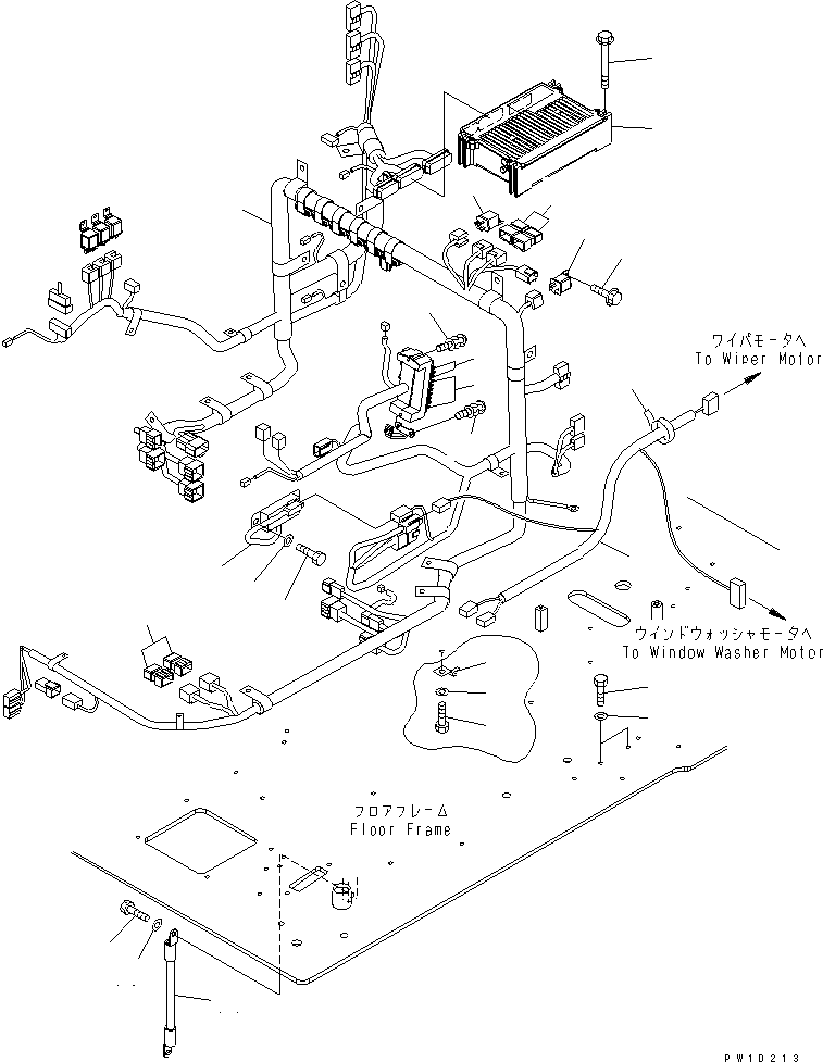 Excavators Komatsu / PC350LC-7-BA S/N 20001-UP(pc350l1r) / FLOOR FRAME (ELECTRICAL) (DEMOLITION SPEC.)(210650 : K1110-06A8)