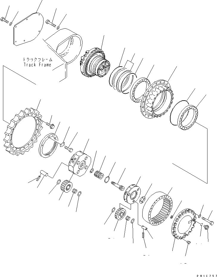Excavators Komatsu / PC350LC-7-BA S/N 20001-UP(pc350l1r) / FINAL DRIVE(#20001-20215)(300020 : P1210-01A0)