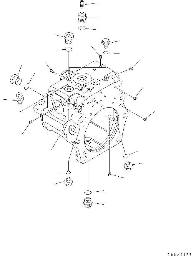 Excavators Komatsu / PC350LC-7-BA S/N 20001-UP(pc350l1r) / MAIN PUMP (6/11)(480170 : Y1600-06A0)