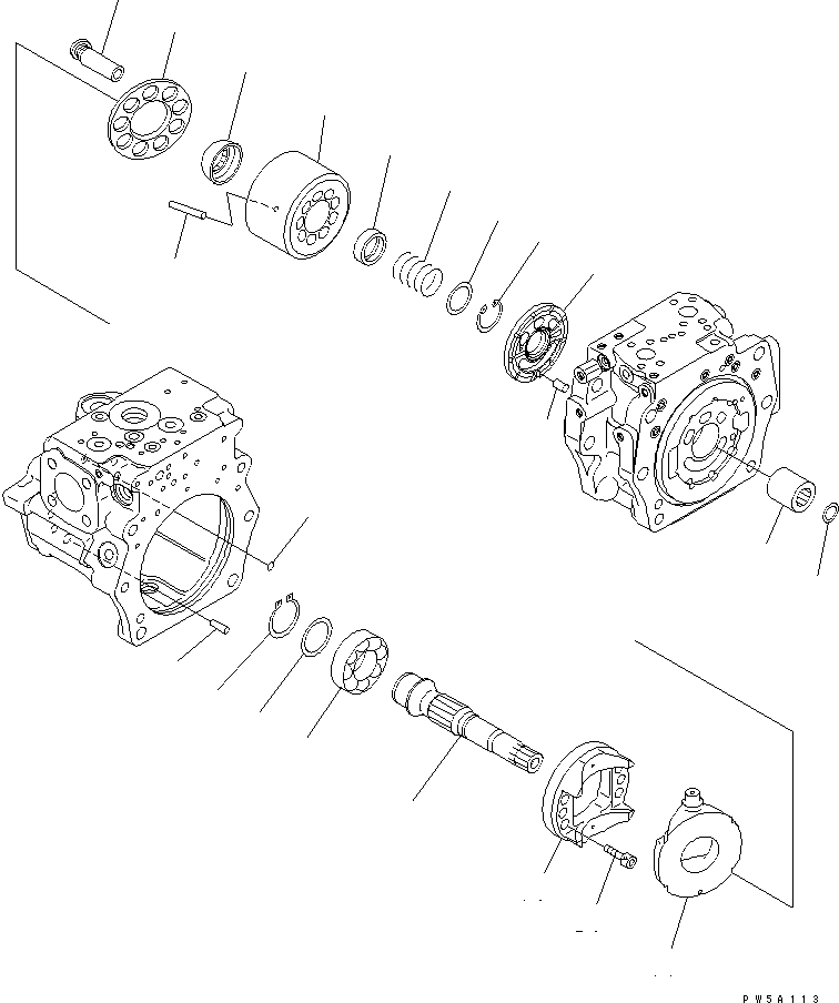 Excavators Komatsu / PC350LC-7-BA S/N 20001-UP(pc350l1r) / MAIN PUMP (7/11)(480180 : Y1600-07A0)