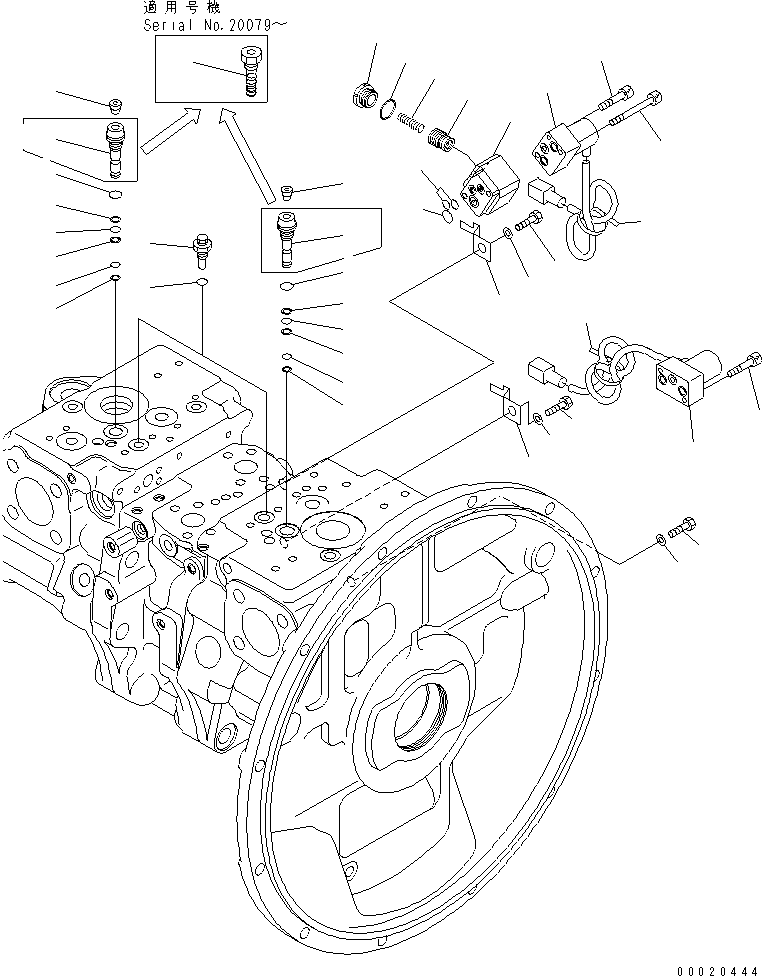 Excavators Komatsu / PC350LC-7-BA S/N 20001-UP(pc350l1r) / MAIN PUMP (11/11)(480220 : Y1600-11A0)