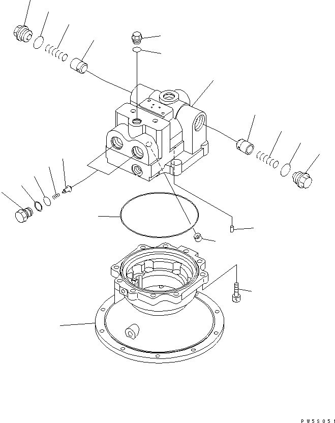 Excavators Komatsu / PC350LC-7-BA S/N 20001-UP(pc350l1r) / SWING MOTOR (1/3)(480280 : Y1640-01A0)