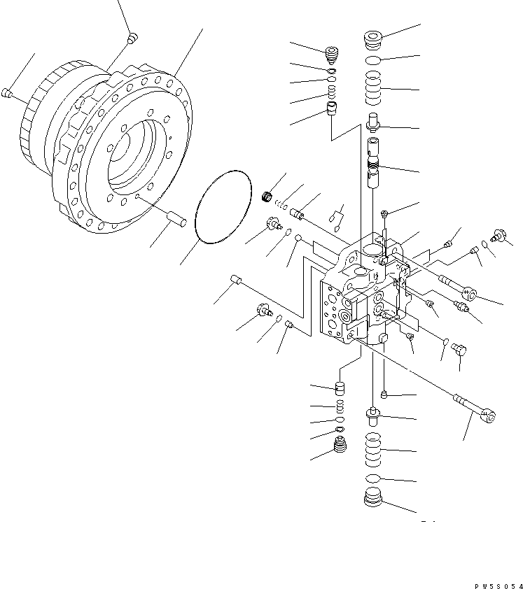 Excavators Komatsu / PC350LC-7-BA S/N 20001-UP(pc350l1r) / TRAVEL MOTOR (1/3)(480310 : Y1641-01A0)