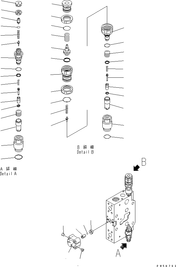 Excavators Komatsu / PC350LC-7-BA S/N 20001-UP(pc350l1r) / SERVICE VALVE (3/3)(481040 : Y1669-03A0)