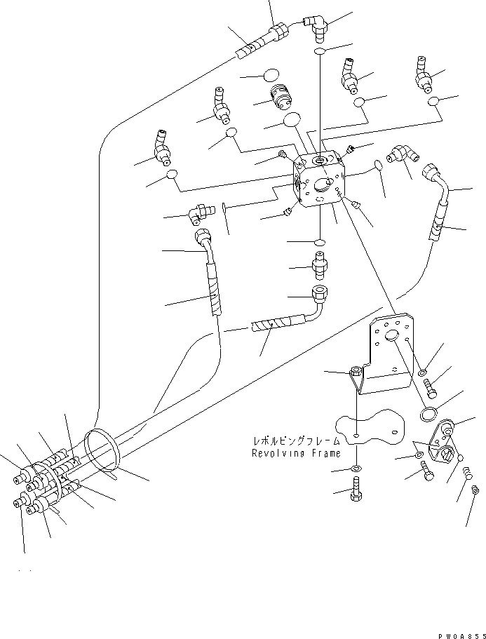 Excavators Komatsu / PC35MR-1 S/N 1001-UP(pc35mr-r) / MULTIPLE PATERN (VALVE) (2 ACTUATOR)(150270 : H1280-01A0)