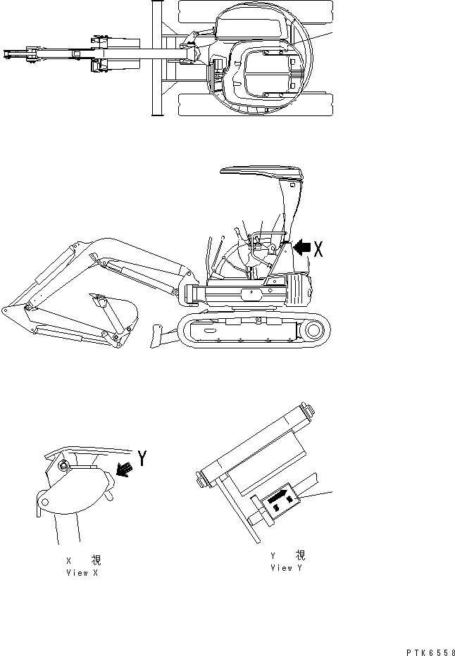 Excavators Komatsu / PC35MR-1 S/N 1001-UP(pc35mr-r) / PLATE (CANOPY)(390030 : U0300-01A0)