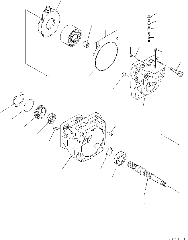 Excavators Komatsu / PC35MR-1 S/N 1001-UP(pc35mr-r) / MAIN PUMP (1/6)(#1001-3239)(450010 : Y1600-01A0)