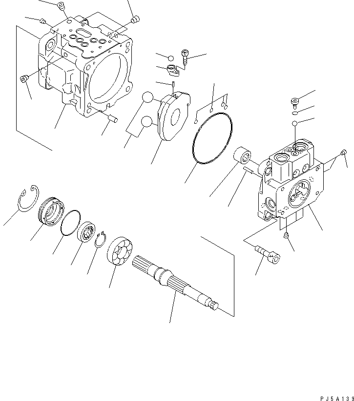 Excavators Komatsu / PC35MR-1 S/N 1001-UP(pc35mr-r) / MAIN PUMP (1/5)(#3240-)(450020 : Y1600-01A0A)