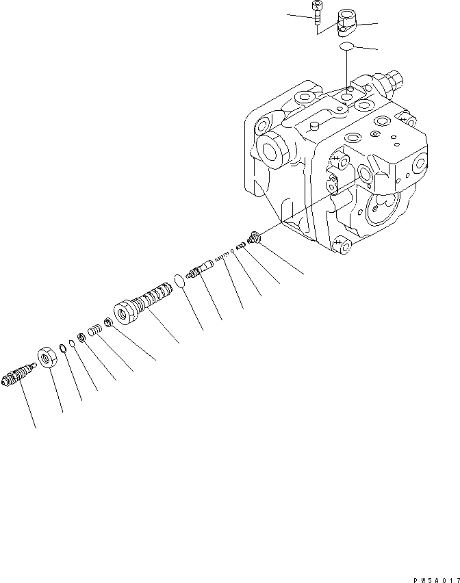 Excavators Komatsu / PC35MR-1 S/N 1001-UP(pc35mr-r) / MAIN PUMP (4/6) (FOR AIR CONDITIONER)(450150 : Y1600-24A0)