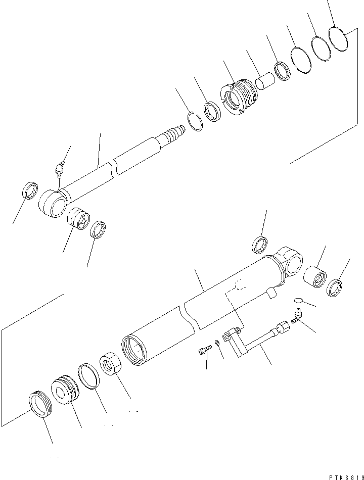 Excavators Komatsu / PC35MR-1 S/N 1001-UP(pc35mr-r) / ARM CYLINDER (INNER PARTS)(450210 : Y1620-11A0)