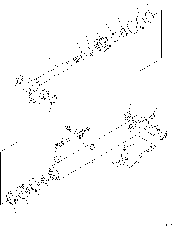 Excavators Komatsu / PC35MR-1 S/N 1001-UP(pc35mr-r) / BUCKET CYLINDER (INNER PARTS) (MULTI CHANGER SPEC.)(450230 : Y1620-21A1)