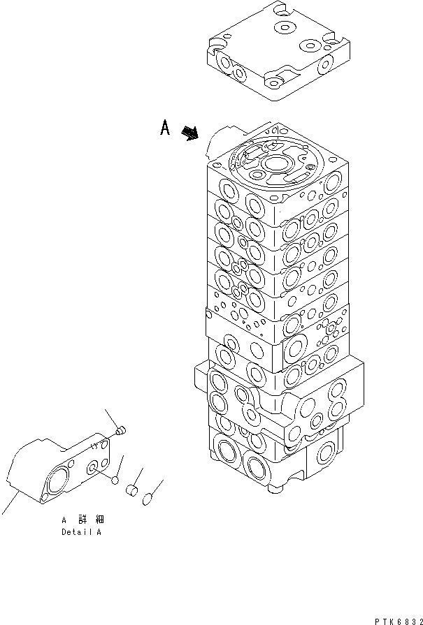 Excavators Komatsu / PC35MR-1 S/N 1001-UP(pc35mr-r) / MAIN VALVE (10-VALVE) (5/21)(450740 : Y1664-05A0)