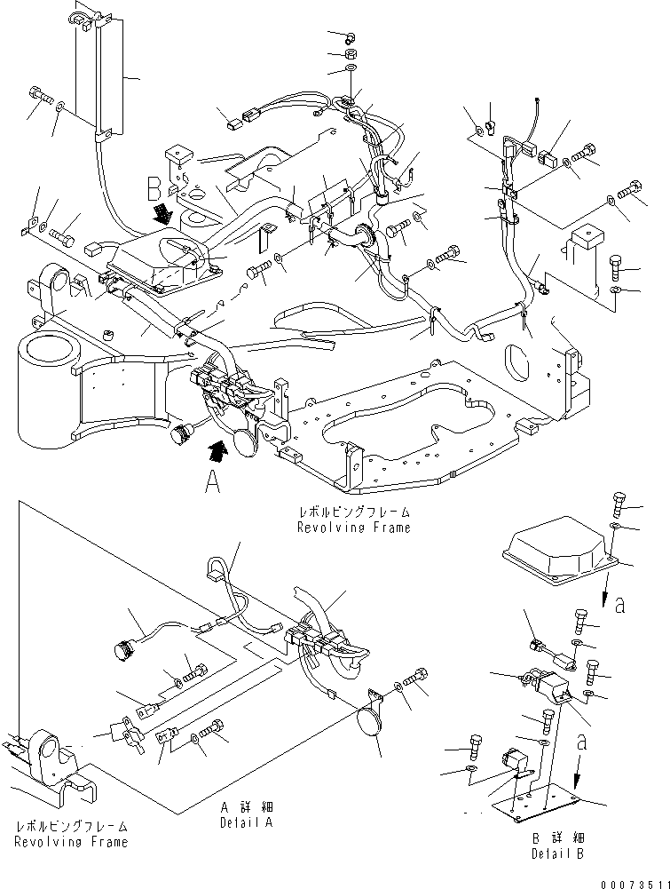 Komatsu parts book diagram for PC35MR-3(JPN)-FOR CAB S/N 15001-UP: WIRING (FOR EU)