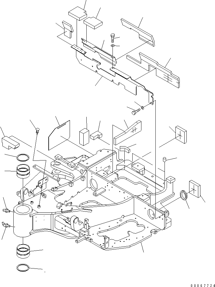 Komatsu parts book diagram for PC35MR-3(JPN)-FOR CAB S/N 15001-UP: REVOLVING FRAME
