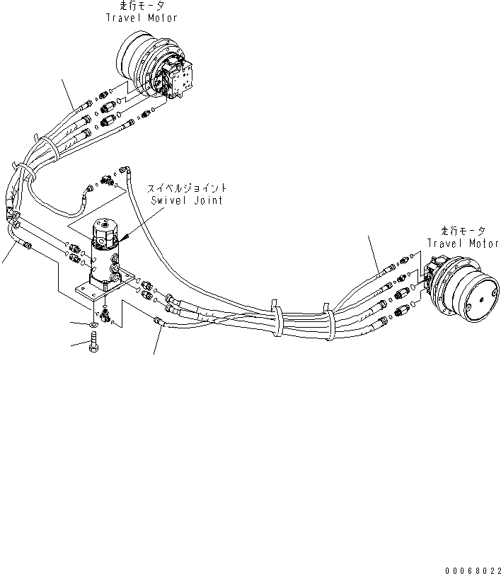 Komatsu parts book diagram for PC35MR-3(JPN)-FOR CAB S/N 15001-UP: SWIVEL JOINT (CONNECTING PARTS) (2/2)