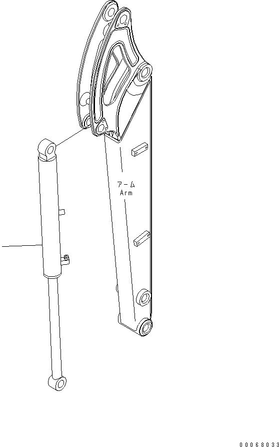 Komatsu parts book diagram for PC35MR-3(JPN)-FOR CAB S/N 15001-UP: ARM (BUCKET CYLINDER)