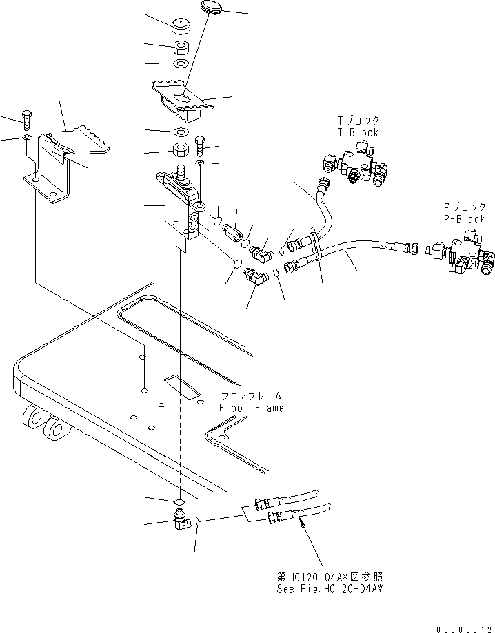 Excavators Komatsu / PC35MR-3 S/N 15001-16594 (For N.America, Canopy spec.)(pc35mr5c) / FLOOR FRAME (BOOM SWING CONTROL)(#16501-)(210130 : K1110-04A0A)