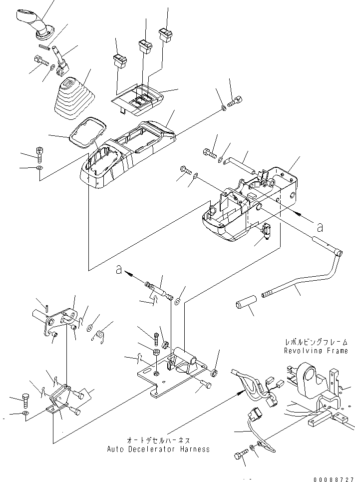 Excavators Komatsu / PC35MR-3 S/N 15001-16594 (For N.America, Canopy spec.)(pc35mr5c) / FLOOR FRAME (CONSOLE ? L.H.) (CANOPY) (FOR NORTH AMERICA) (ATT. SWITCH)(#15001-)(210180 : K1110-06B2)