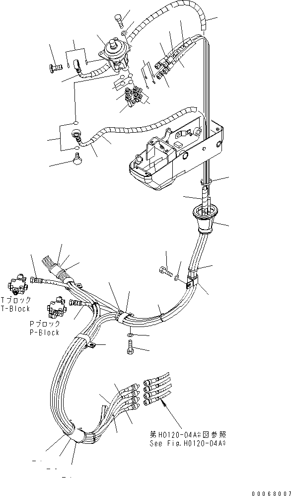 Excavators Komatsu / PC35MR-3 S/N 15001-16594 (For N.America, Canopy spec.)(pc35mr5c) / FLOOR FRAME (PIPING ? L.H.) (CANOPY)(#15001-)(210190 : K1110-07B0)