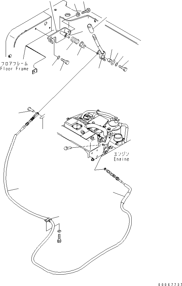 Excavators Komatsu / PC35MR-3 S/N 15001-16594 (For N.America, Canopy spec.)(pc35mr5c) / FLOOR FRAME (FUEL CONTROL) (CANOPY)(#15001-)(210230 : K1110-10A0)