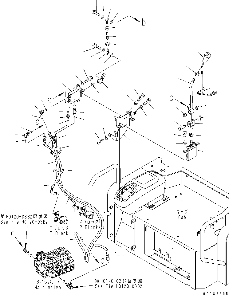 Excavators Komatsu / PC35MR-3 S/N 15001-16594 (For N.America, Canopy spec.)(pc35mr5c) / FLOOR FRAME (PA BLADE LEVER) (CANOPY)(#15001-)(210310 : K1110-14B4)