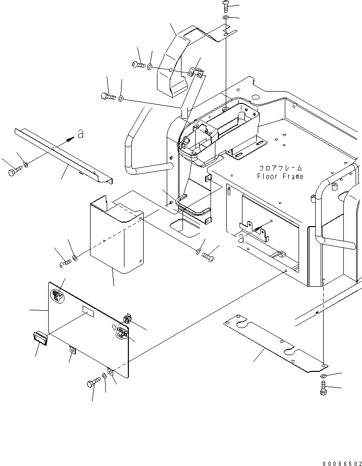 Excavators Komatsu / PC35MR-3 S/N 15001-16594 (For N.America, Canopy spec.)(pc35mr5c) / FLOOR FRAME (COVER) (CANOPY) (PAT BLADE) (PA BLADE)(#15001-)(210330 : K1110-15B1)