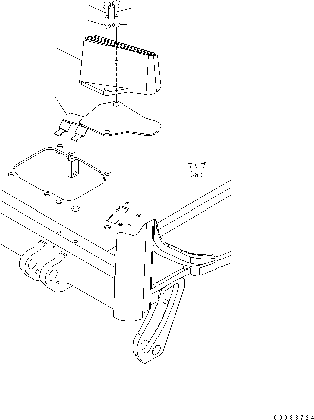 Excavators Komatsu / PC35MR-3 S/N 15001-16594 (For N.America, Canopy spec.)(pc35mr5c) / FLOOR FRAME (FOOT REST ? L.H.ARMREST) (CANOPY) (AUTO DECELERATION)(#15001-)(210370 : K1110-16B1)