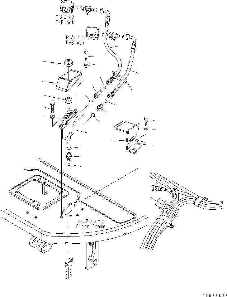 Excavators Komatsu / PC35MR-3 S/N 15001-16594 (For N.America, Canopy spec.)(pc35mr5c) / FLOOR FRAME (ATTACHMENT CONTROL) (CANOPY)(#15001-)(210400 : K1110-18A1)